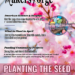 Cover of The Makers' Forge April issue. There's a pink cherry blossom as the background and the header is Planting the Seed