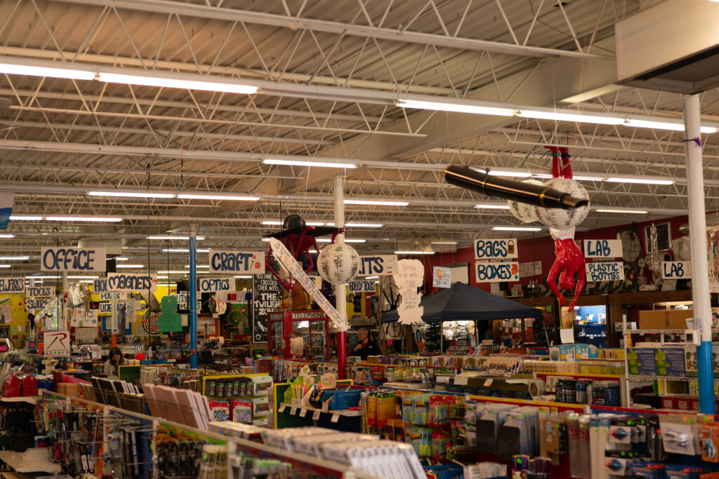 An interior photo of American Science & Surplus store.